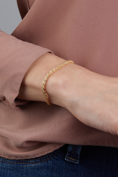 14K Yellow Gold Bony Levy Rope Chain Bracelet 