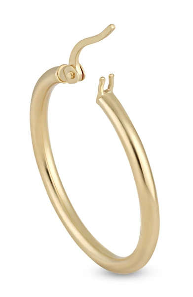 14K Yellow Gold Bony Levy Large Hoop Earrings