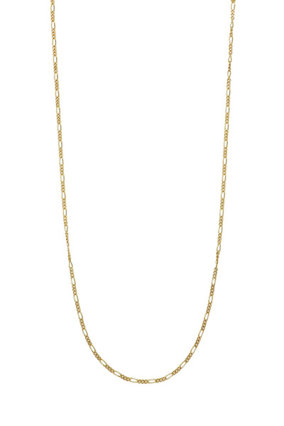 14K Yellow Gold Bony Levy Mini Figaro Necklace 