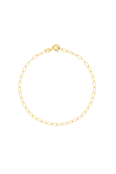 14K Yellow Gold Bony Levy Textured Chain Bracelet