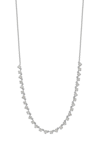 18K White Gold Diamond Liora Single Strand Necklace 18K White Gold Diamond Liora Single Strand Necklace