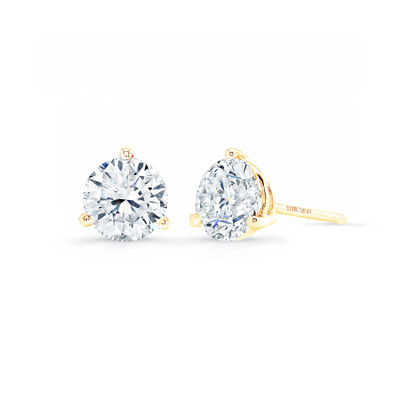18K Yellow Gold Bony Levy Large Diamond Stud Earrings
