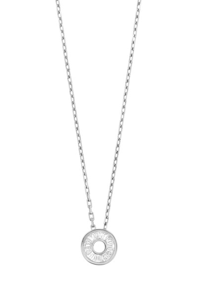 18K White Gold Mini Diamond Circle of Life Pendant Necklace 18K White Gold Mini Diamond Circle of Life Pendant Necklace