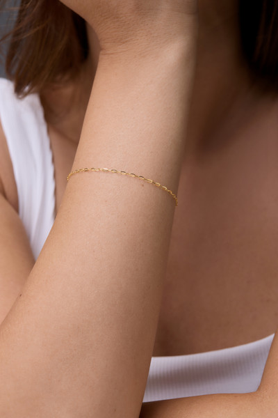 14K Yellow Gold Bony Levy Oval Link Bracelet 