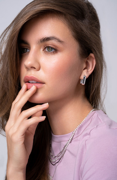 14K White Gold Multi Ball Chain Necklace