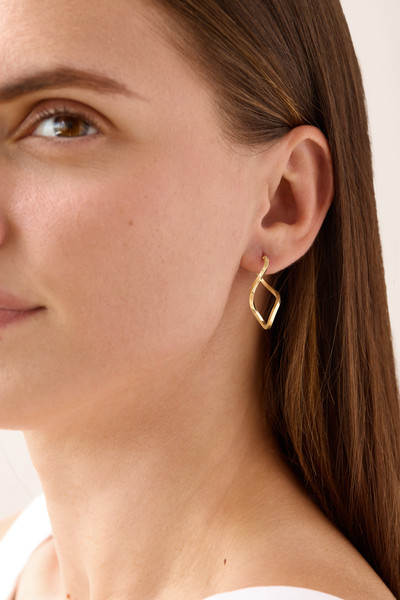 14K Yellow Gold Bony Levy Oversized Open Twist Hoop Earrings