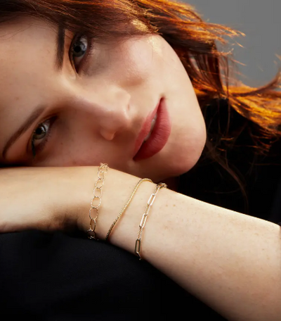 14K Yellow Gold Ofira Rectangular Chain Bracelet