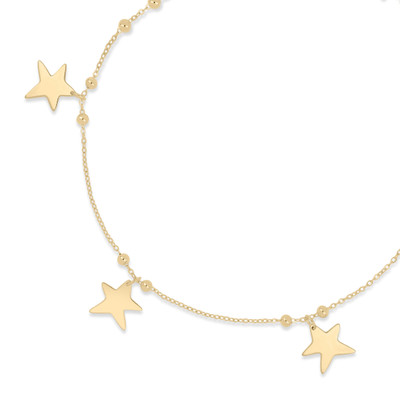 14K Yellow Gold Bony Levy Star Charm Bracelet