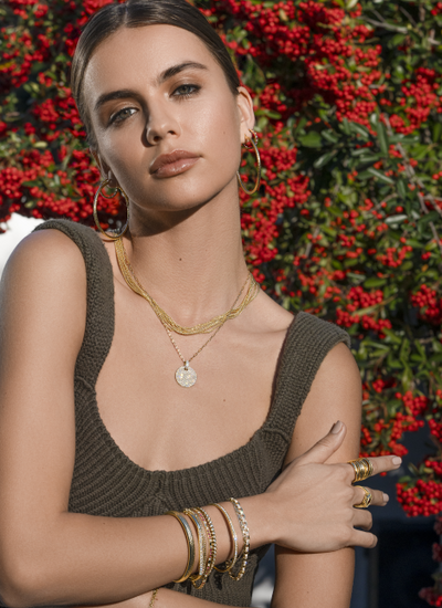 14K Yellow Gold Bony Levy Multi-Row Necklace