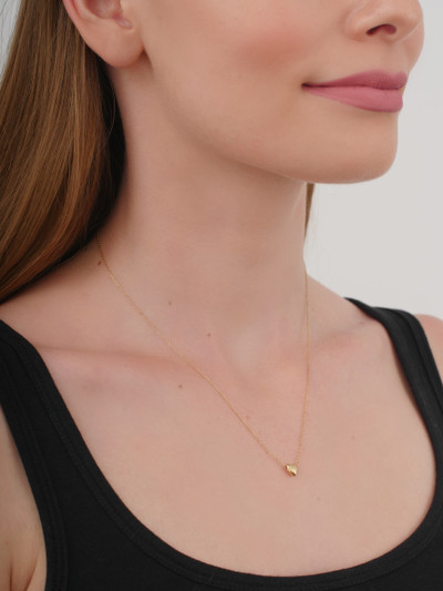 14K Yellow Gold Bony Levy Heart Pendant Necklace