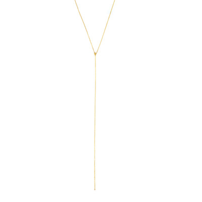 14K Yellow Gold Bony Levy Thin Y Necklace