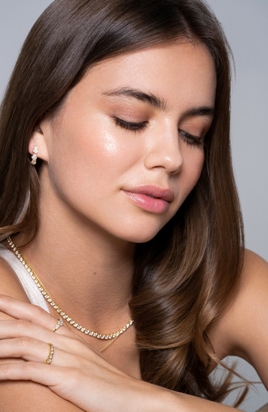 18K Yellow Gold Natural Diamond Getty Stackable Ring