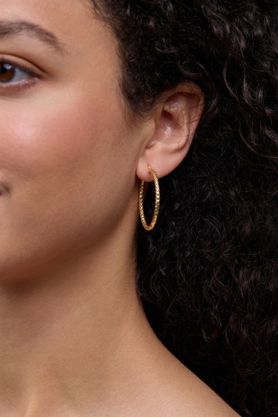 14K Yellow Gold Bony Levy Oversized Textured Hoop Earrings