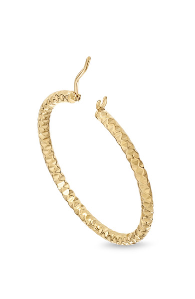 14K Yellow Gold Bony Levy Oversized Textured Hoop Earrings