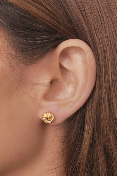 14K Yellow Gold Bony Levy Knot Stud Earrings