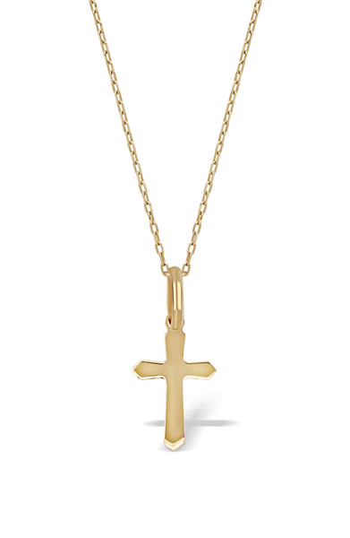 14K Yellow Gold Bony Levy Reversible Cross Pendant Necklace