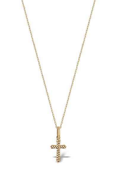 14K Yellow Gold Bony Levy Reversible Cross Pendant Necklace