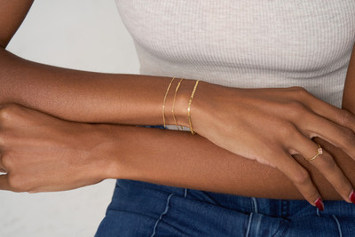 14K Yellow Gold Flat Link Chain Bracelet 14K Yellow Gold Flat Link Chain Bracelet