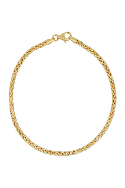 14K Yellow Gold Bony Levy Men's Wheat Chain Bracelet
