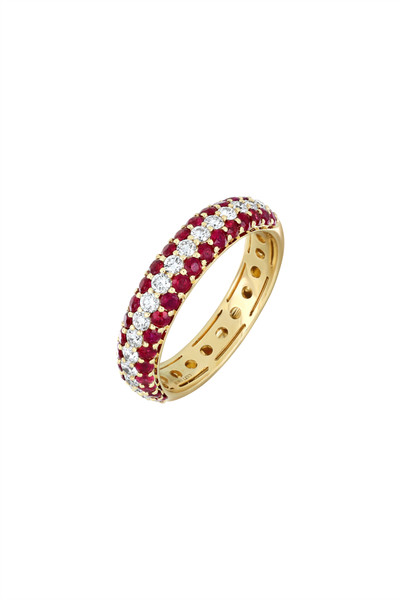 18K Yellow Gold Ruby w/ Diamond El Mar Statement Ring 18K Yellow Gold Ruby w/ Diamond El Mar Statement Ring