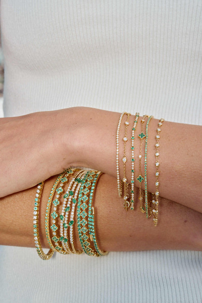18K Yellow Gold Emerald El Mar Wrap Bracelet