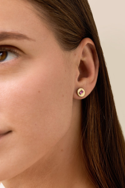 14K Yellow Gold London Blue Topaz Bony Levy Color Stud Earrings