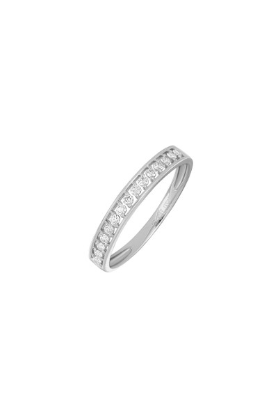 18K White Gold Diamond Kiera Channel-Set Stackable Ring