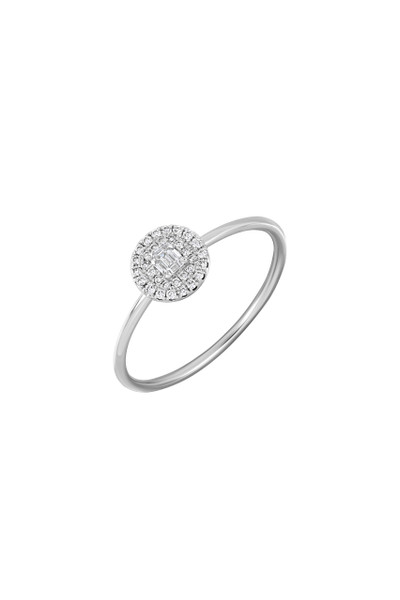 18K White Gold Natural Diamond Rita Baguette Ring
