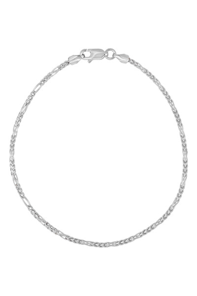 14K White Gold Men's Chain Bracelet 14K White Gold Men's Chain Bracelet