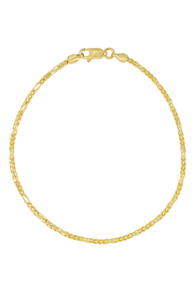 14K Yellow Gold Men's Box Figaro Chain Bracelet 14K Yellow Gold Men's Box Figaro Chain Bracelet