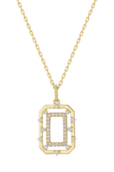 18K Yellow Gold Natural Diamond Solstice Medallion Pendant Necklace