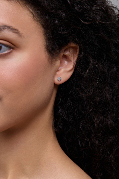 18K White Gold Diamond Mika Elegant Stud Earrings