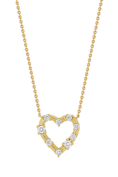 18K Yellow Gold Diamond Liora Heart Pendant Necklace