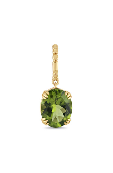 14K Yellow Gold Peridot Iris Drop Earrings