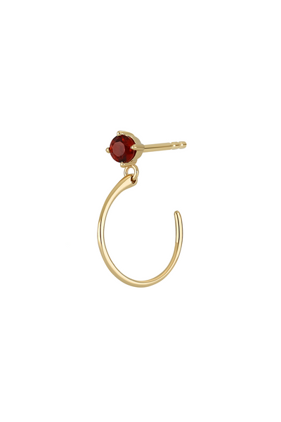 14K Yellow Gold Garnet Bony Levy Color Fine Drop Earrings