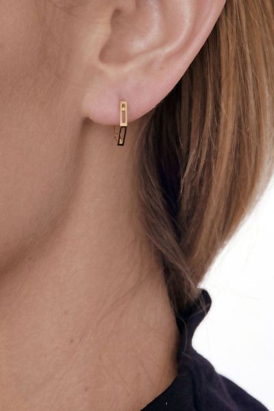 14K Yellow Gold Bony Levy Petite Hexagon Huggies - Half Pair