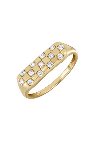 18K Yellow Gold Diamond Kiera Delicate Statement Ring