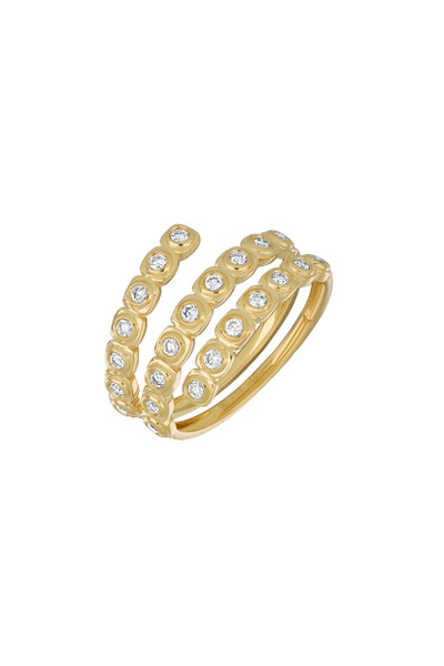 18K Yellow Gold Natural Diamond Monaco Premium Statement Ring