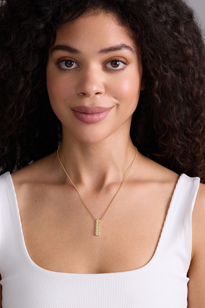 18K Yellow Gold Diamond Kiera Drop Pendant Necklace