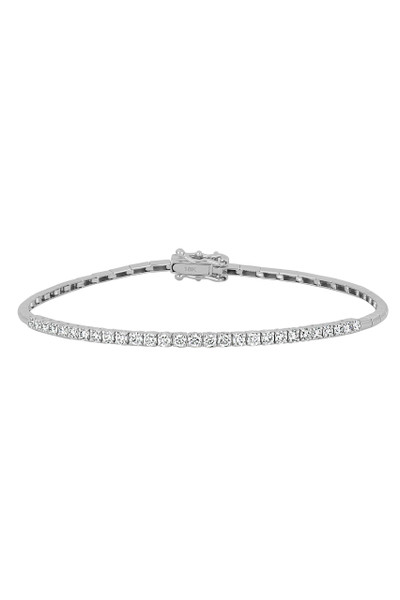 18K White Gold Diamond Audrey Sophisticated Tennis Bracelet