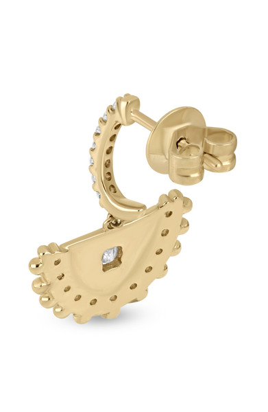 18K Yellow Gold Natural Diamond Mykonos Exquisite Drop Earrings