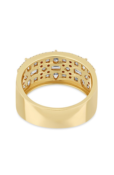 18K Yellow Gold Natural Diamond Rita Dazzling Stackable Ring