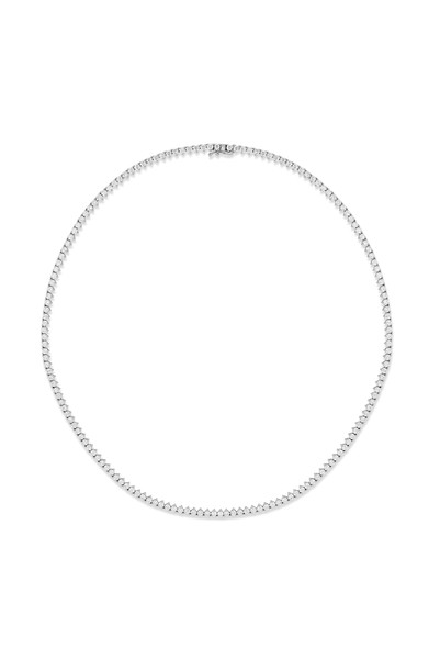 18K White Gold Diamond Getty Luxurious Tennis Necklace