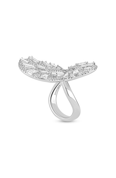 18K White Gold Natural Diamond Luxe Heart Statement Ring