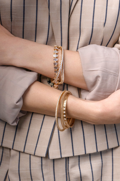 18K Yellow Gold Natural Diamond Rare Tennis Bracelet