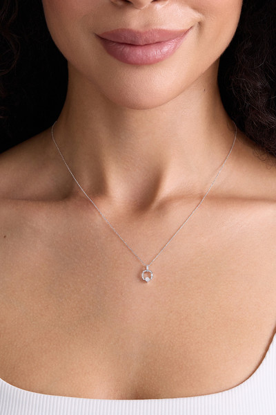 18K White Gold Diamond Maya Elegant Pendant Necklace