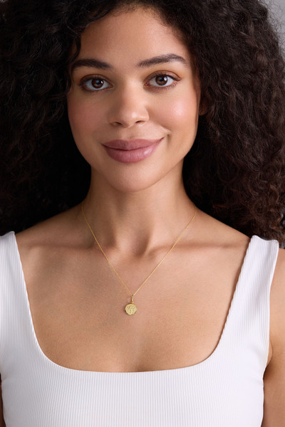 14K Yellow Gold Bony Levy Chai Spiritual Circular Pendant Necklace