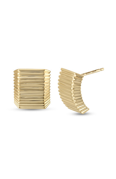 14K Yellow Gold Bony Levy Stacked Bar Stud Earrings