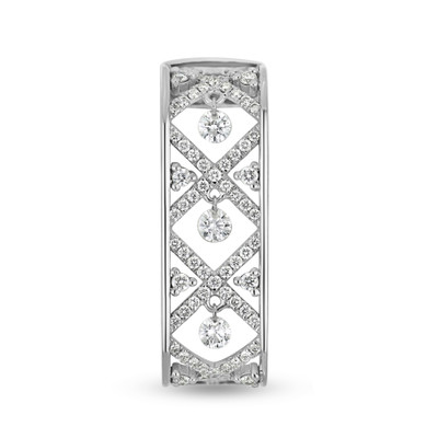 18K Audrey 22mm 0.87ct. Natural Dancing Diamond Hoop Earrings