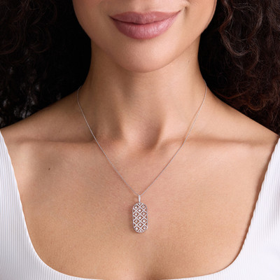 18K Audrey 0.89ct. Natural Dancing Diamond Pendant Necklace